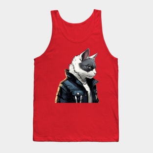 Tough Masked Cat Tank Top